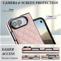Buy Chic Quilted PU Leather Case with Layered Protection, PC Frame, 2mm Raised Camera Edge & 1.2mm Raised Screen Bezel for iPhone Duo - CALLA at Caseles-iPhone Duo, Black