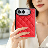 Buy Chic Quilted PU Leather Case with Layered Protection, PC Frame, 2mm Raised Camera Edge & 1.2mm Raised Screen Bezel for iPhone Duo - CALLA at Caseles-iPhone Duo, Black