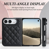 Buy Chic Quilted PU Leather Case with Layered Protection, PC Frame, 2mm Raised Camera Edge & 1.2mm Raised Screen Bezel for iPhone Duo - CALLA at Caseles-iPhone Duo, Black