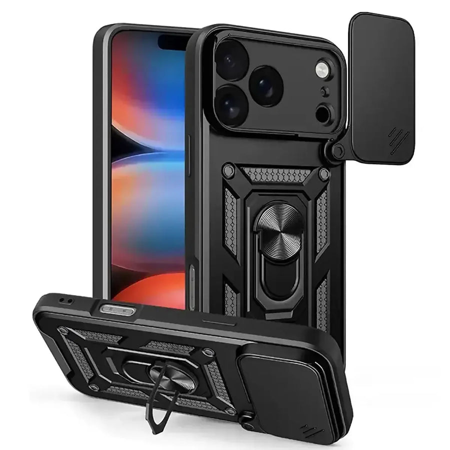 Buy Metal iPhone Case, with Built in Screen Protector, FullBody Protective Shockproof Heavy Duty Rugged Defender Cover,Callum at Caseles-iPhone 17 Pro Max, Callum-Black