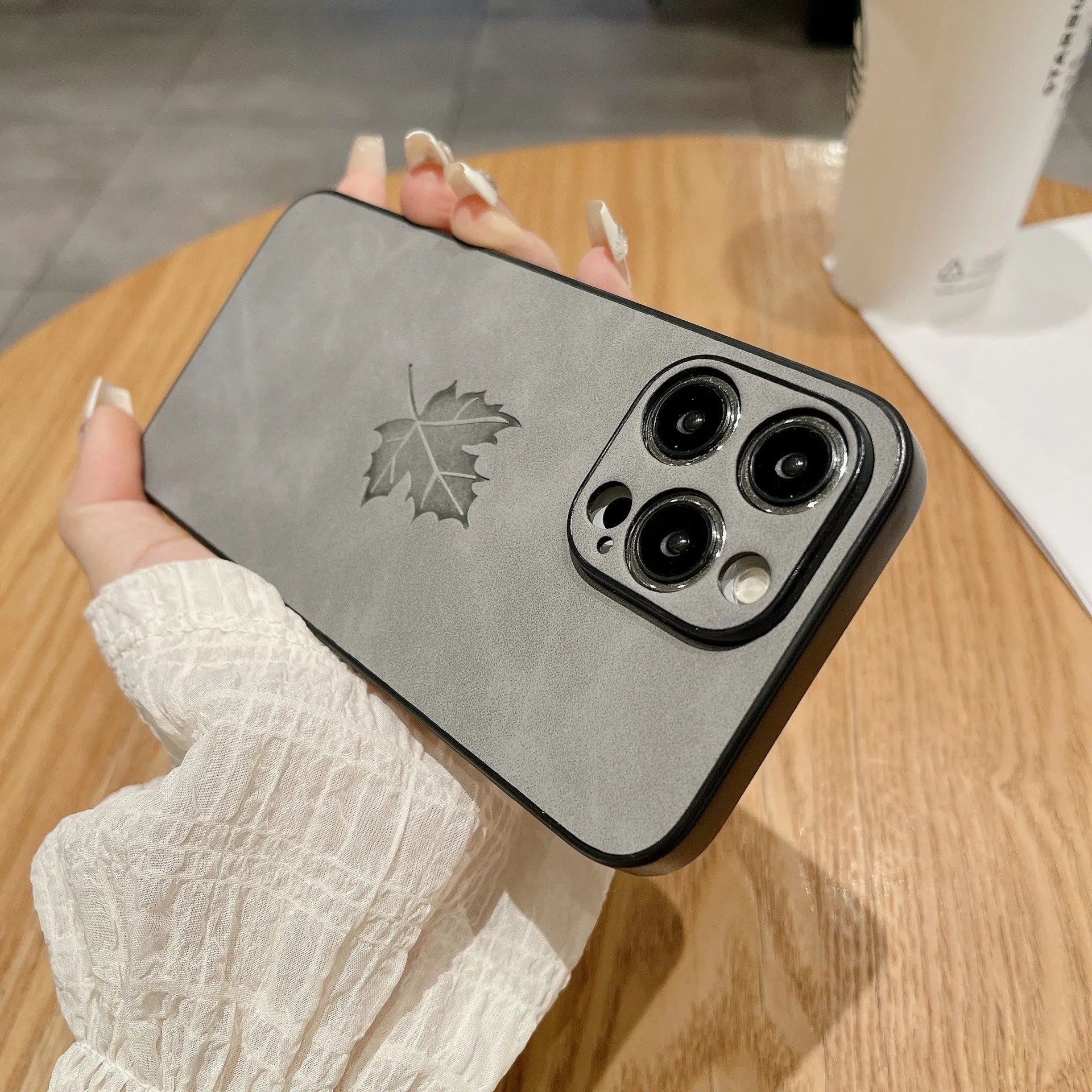 Buy MagSafe-compatible Canadian Maple Leaf Case with 8ft Drop Protection,Canuck at Caseles-iPhone 16 Pro Max, Gray