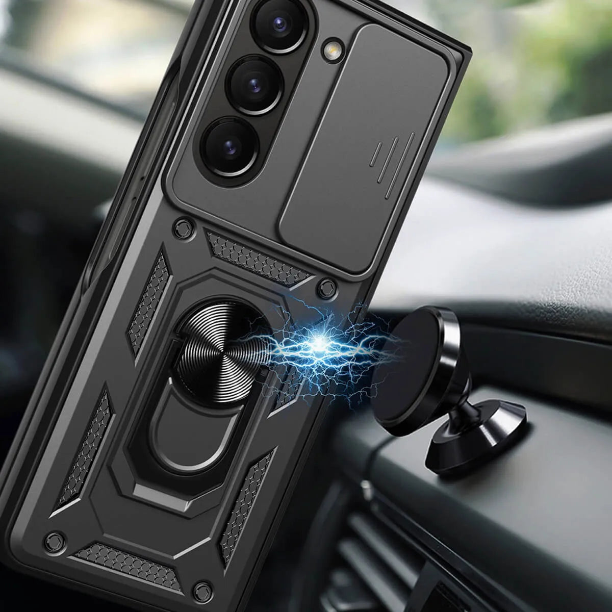 Buy Metal Waterproof Phone Case, with Built in Screen Protector, FullBody Protective Shockproof Heavy Duty Rugged Defender Cover,Carlos at Caseles-Samsung Galaxy A56 5G, Callum-Black