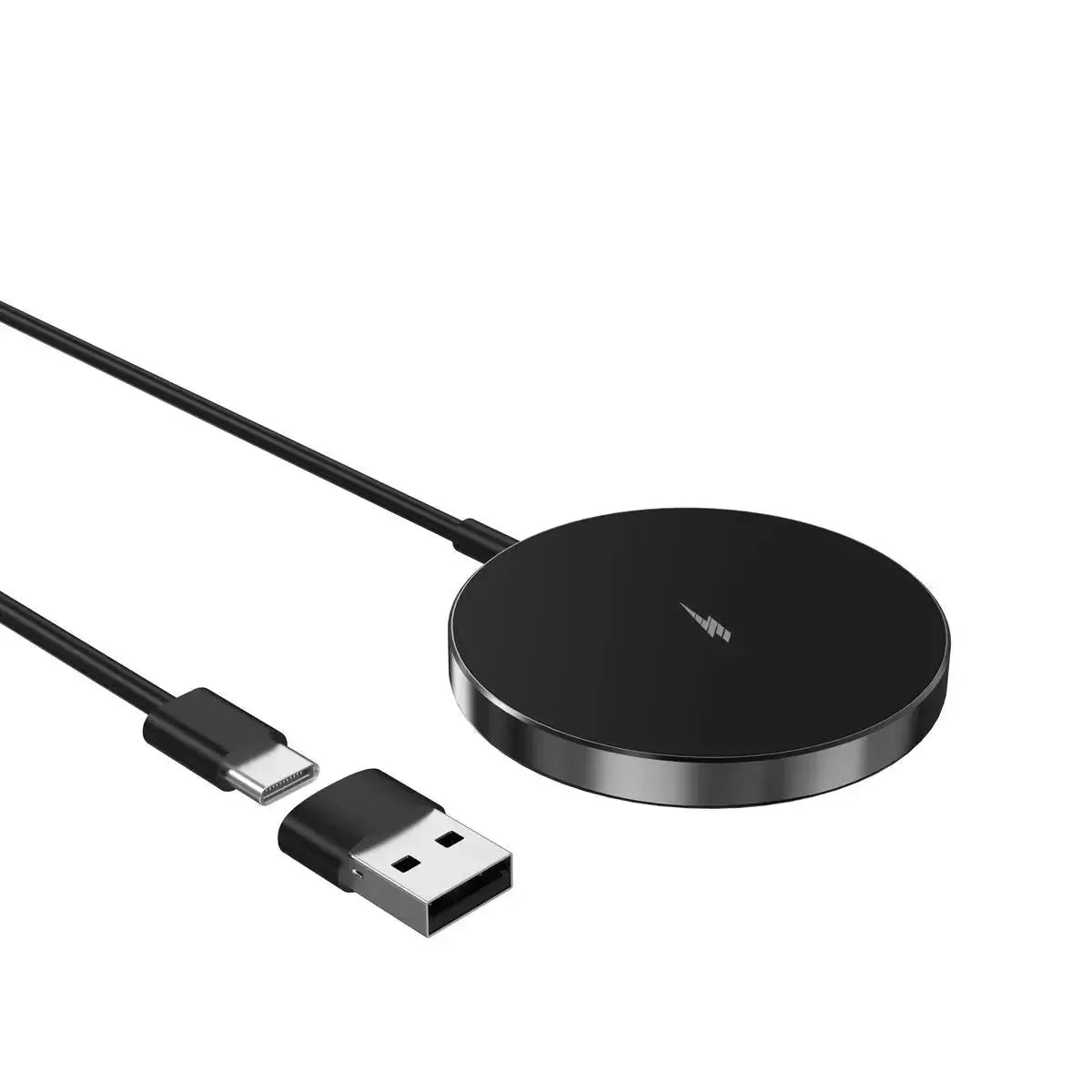Buy Magnetic Wireless Qi Charger Fast Apple Mag-Safe Charger for iPhone Series And AirPods LED Magnet Charging Pad Mag Safe Charger with Dual Charging Ports - WIRELESS CHARGER PAD at Caseles-Black, 