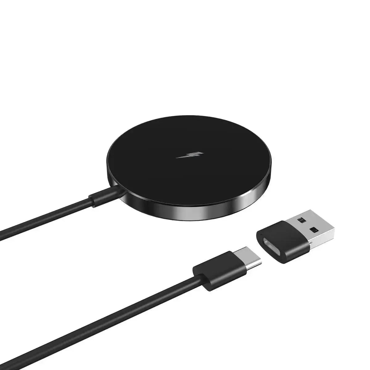 Buy Magnetic Wireless Qi Charger Fast Apple Mag-Safe Charger for iPhone Series And AirPods LED Magnet Charging Pad Mag Safe Charger with Dual Charging Ports - WIRELESS CHARGER PAD at Caseles-Black, 