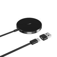Buy Magnetic Wireless Qi Charger Fast Apple Mag-Safe Charger for iPhone Series And AirPods LED Magnet Charging Pad Mag Safe Charger with Dual Charging Ports - WIRELESS CHARGER PAD at Caseles-Black, 