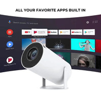 Buy Portable 4K-Supported 1080P WiFi Projector with Android 11: Auto-Keystone Smart Home Theater - Cinema Go Mini at Caseles-, 