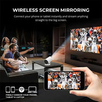 Buy Portable 4K-Supported 1080P WiFi Projector with Android 11: Auto-Keystone Smart Home Theater - Cinema Go Mini at Caseles-, 