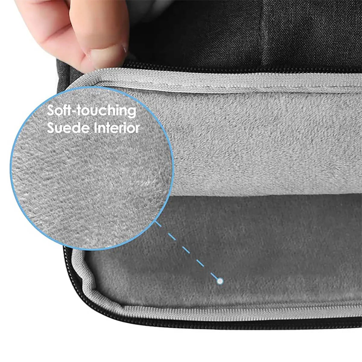 Buy Laptop Sleeve, 14.1-15.6 Inch, Compatible with MacBook, HP, Dell, ASUS, Lenovo, Vertical Polyester Bag with Pocket - CLASSIC LAPTOP SLEEVE at Caseles-14.1-15.4 inch, Gray