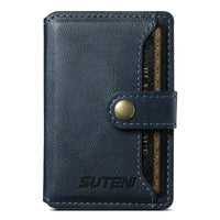 Buy Magnetic Wallet & Phone Stand,Classic Magnetic Card Holder Wallet at Caseles-Blue, 