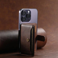 Buy Magnetic Wallet & Phone Stand,Classic Magnetic Card Holder Wallet at Caseles-Brown, 
