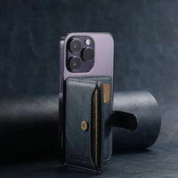 Buy Magnetic Wallet & Phone Stand,Classic Magnetic Card Holder Wallet at Caseles-Brown, 
