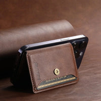 Buy Magnetic Wallet & Phone Stand,Classic Magnetic Card Holder Wallet at Caseles-Brown, 