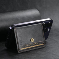 Buy Magnetic Wallet & Phone Stand,Classic Magnetic Card Holder Wallet at Caseles-Brown, 