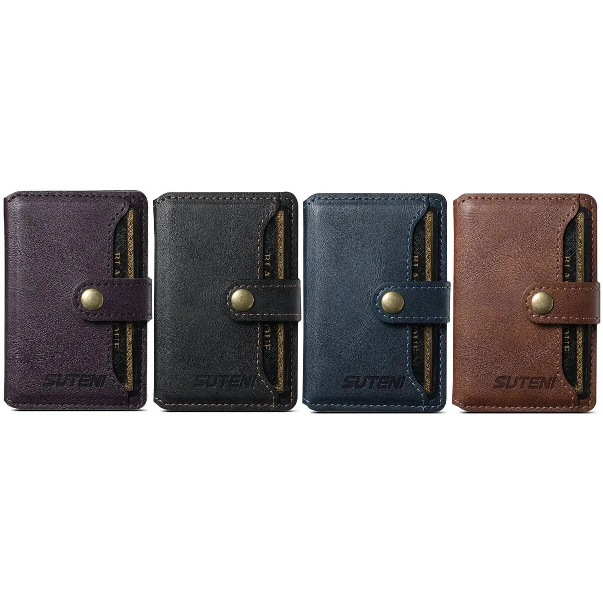 Buy Magnetic Wallet & Phone Stand,Classic Magnetic Card Holder Wallet at Caseles-Brown, 