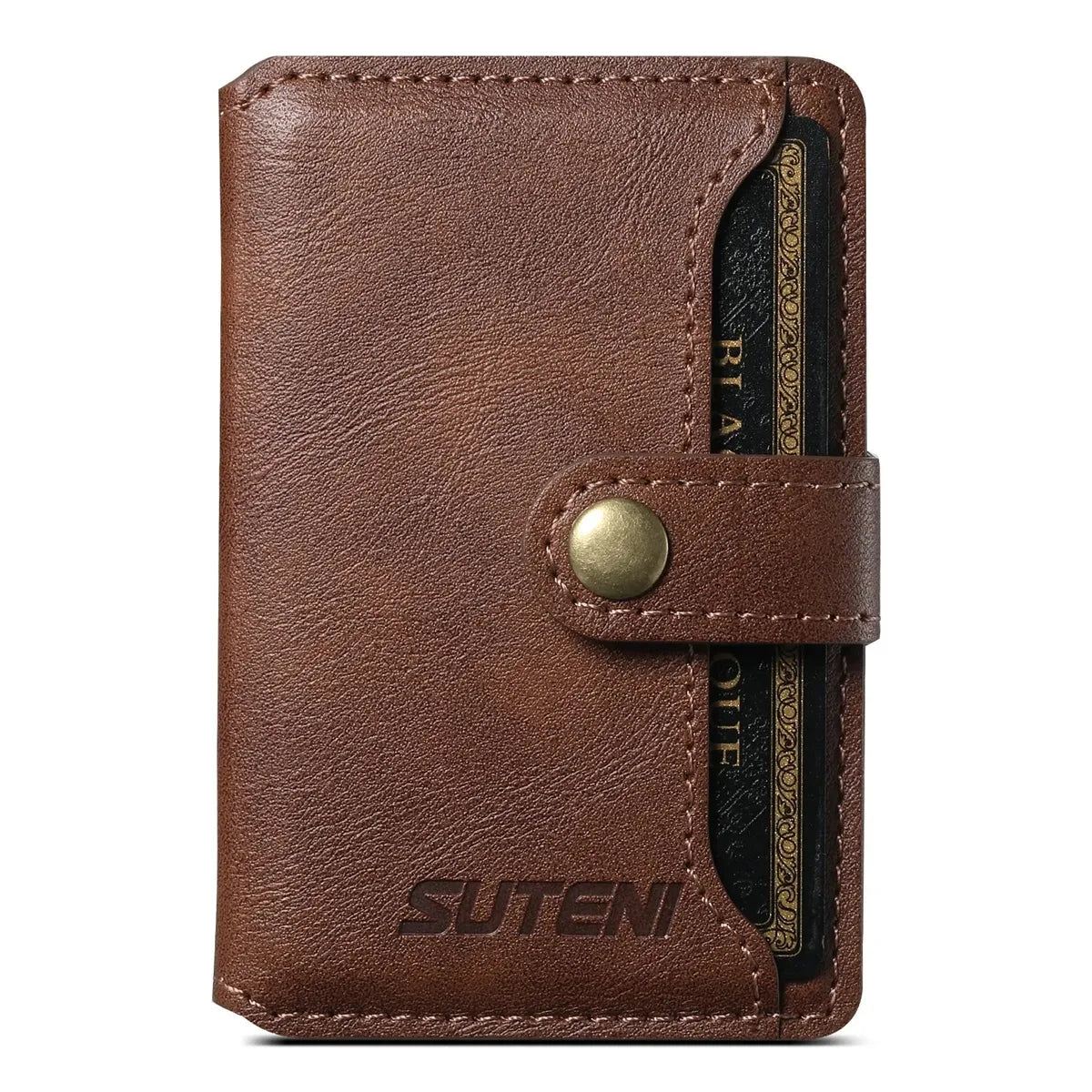 Buy Magnetic Wallet & Phone Stand,Classic Magnetic Card Holder Wallet at Caseles-Brown, 