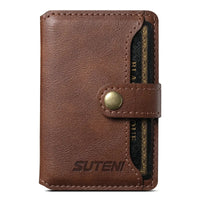 Buy Magnetic Wallet & Phone Stand,Classic Magnetic Card Holder Wallet at Caseles-Brown, 