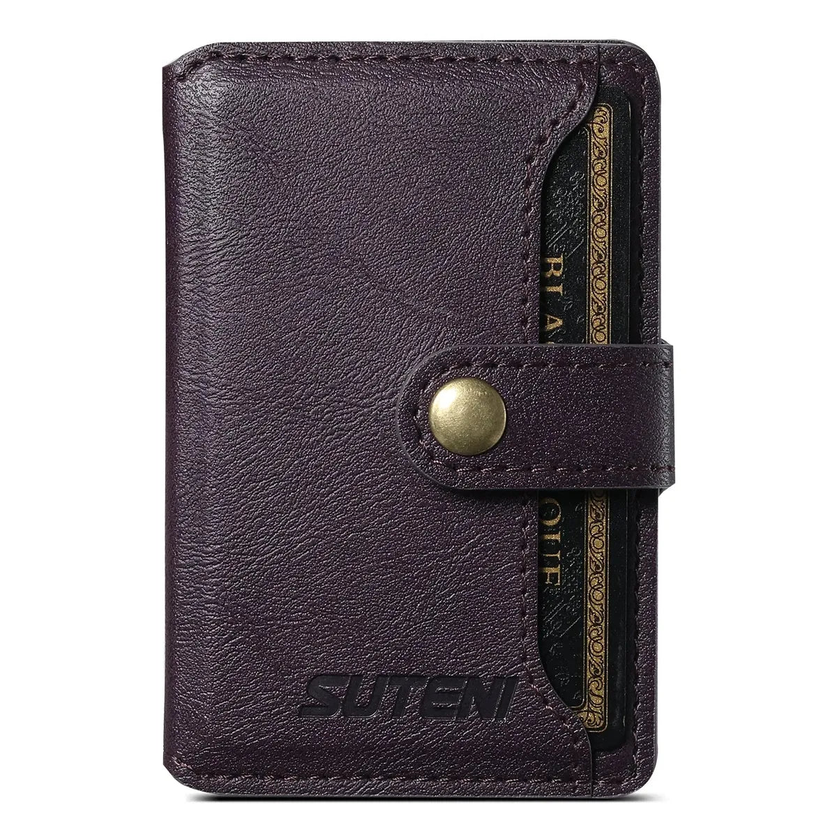 Buy Magnetic Wallet & Phone Stand,Classic Magnetic Card Holder Wallet at Caseles-Purple, 