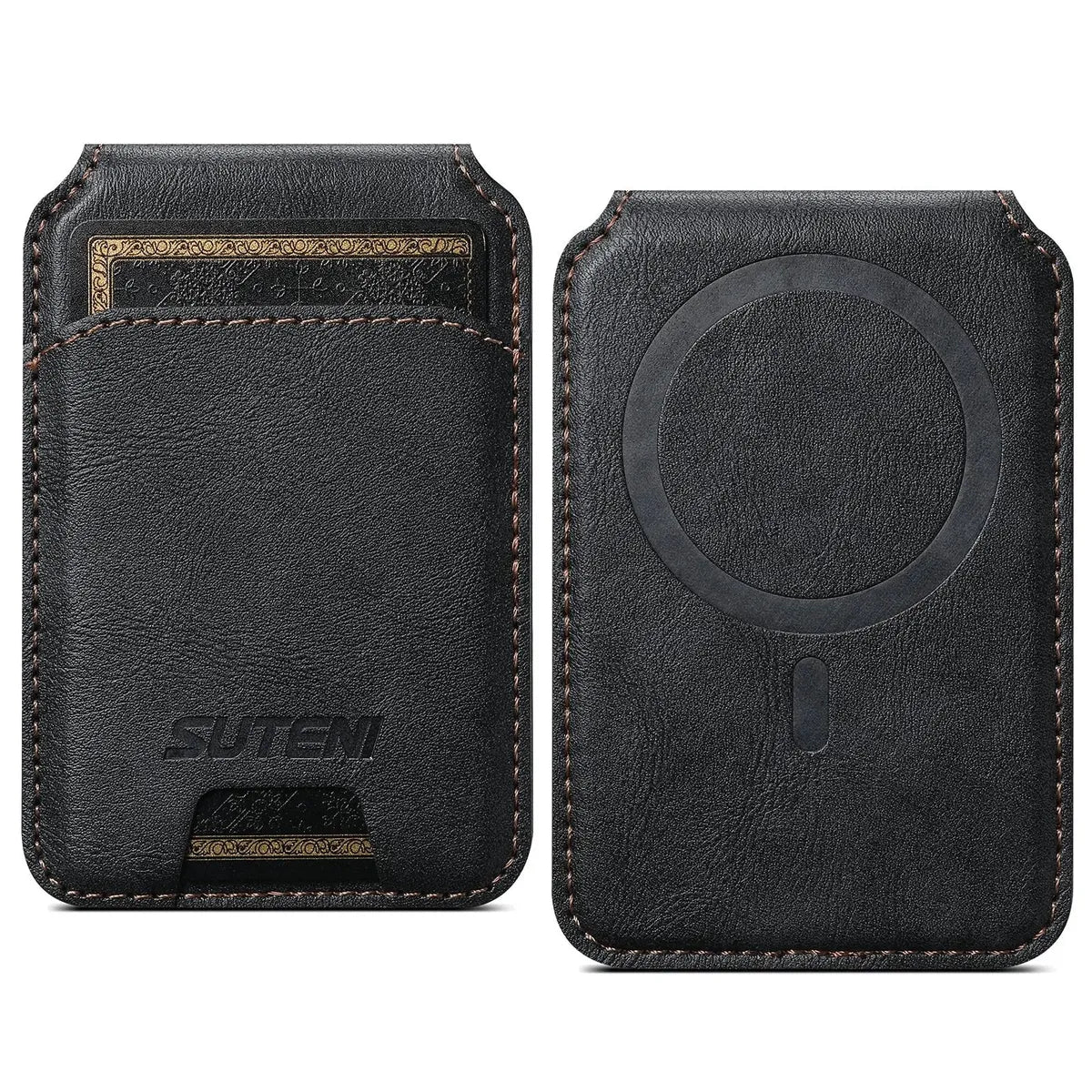 Buy Magnetic Wallet & Phone Stand,Classic Magnetic Card Holder Wallet S2 at Caseles-Black, 