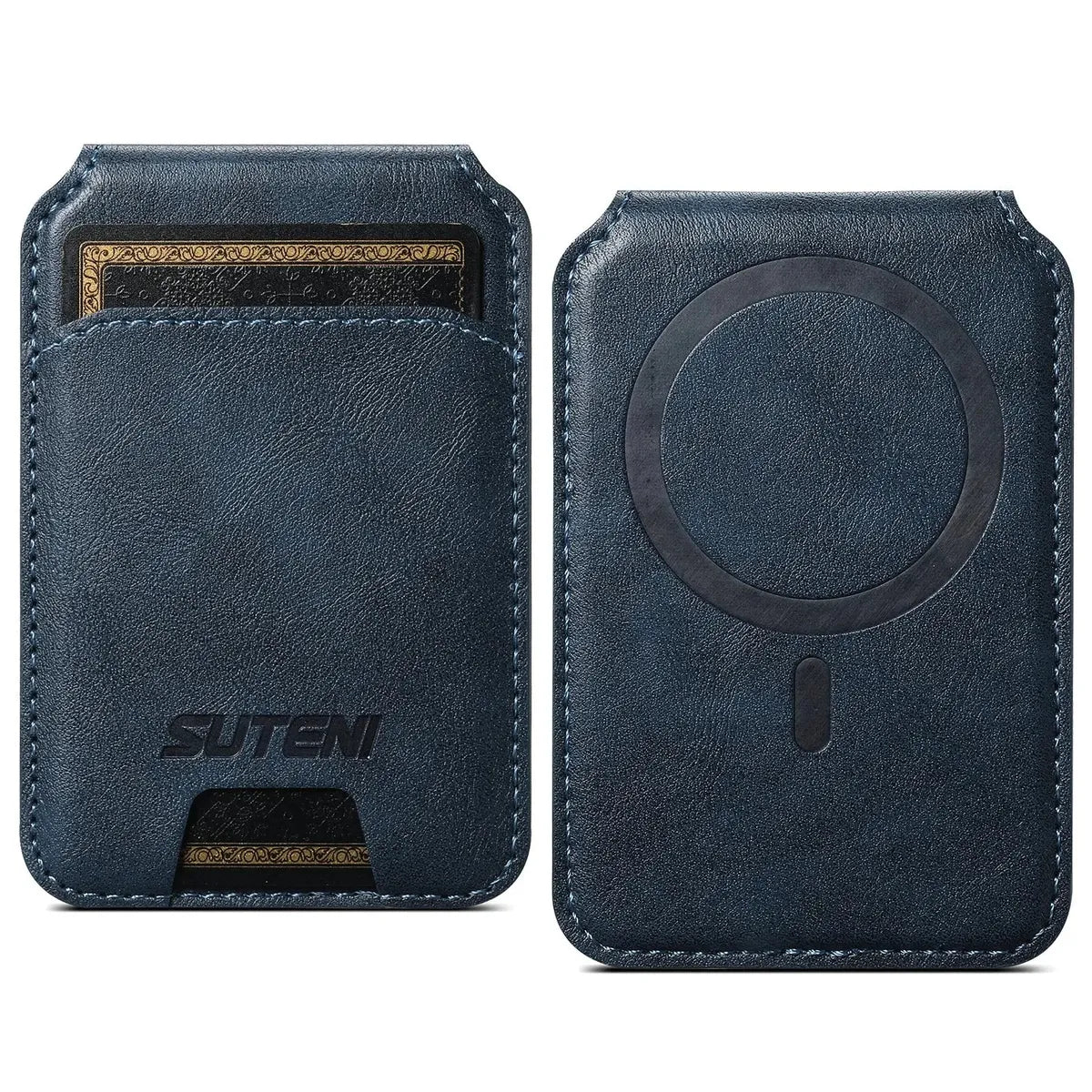 Buy Magnetic Wallet & Phone Stand,Classic Magnetic Card Holder Wallet S2 at Caseles-Blue, 