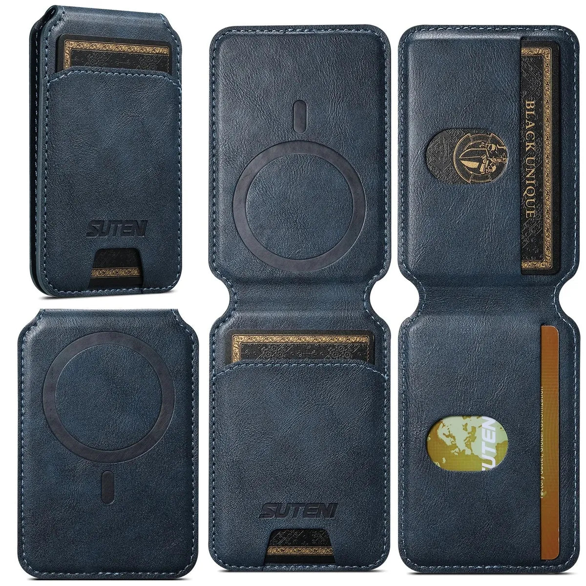 Buy Magnetic Wallet & Phone Stand,Classic Magnetic Card Holder Wallet S2 at Caseles-Brown, 