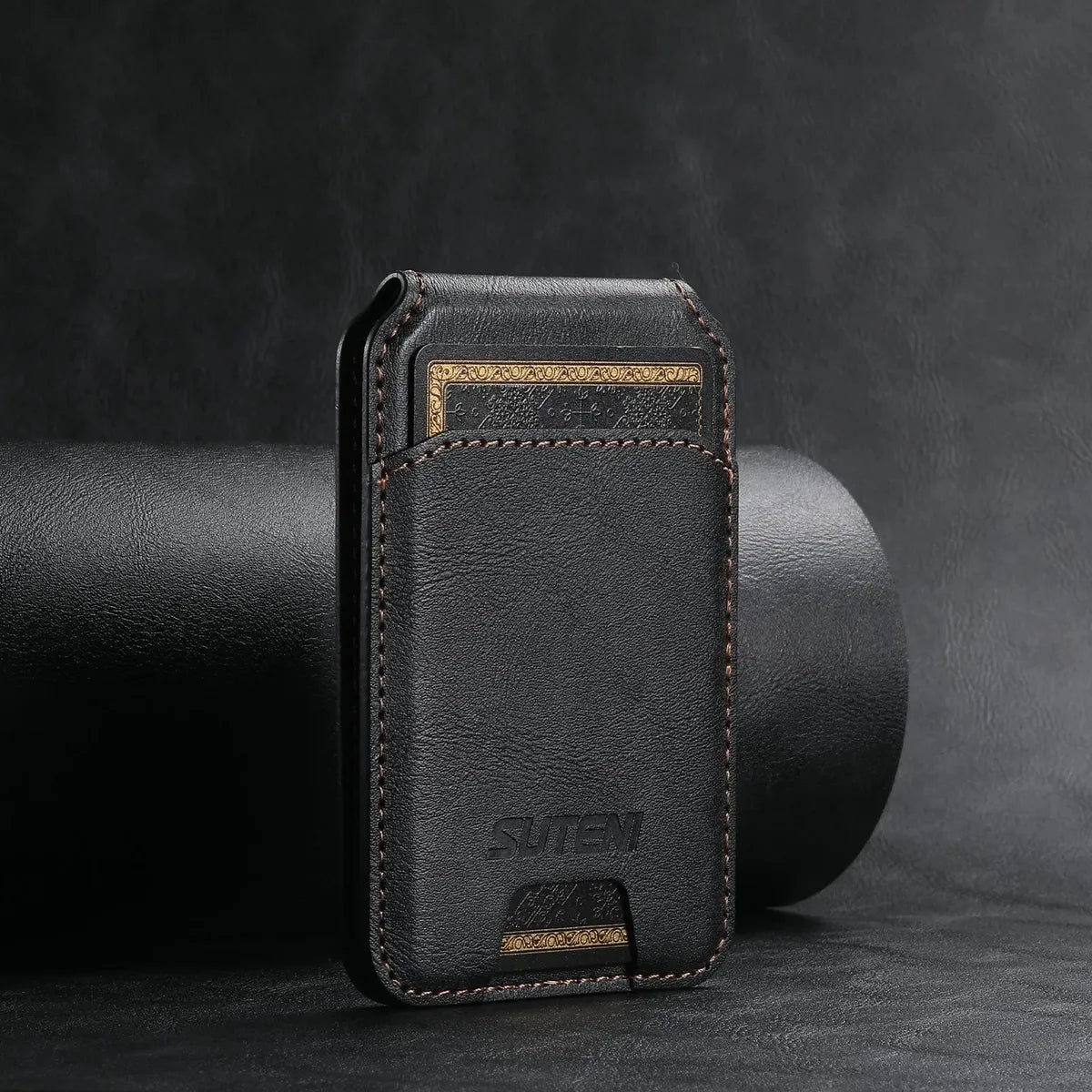 Buy Magnetic Wallet & Phone Stand,Classic Magnetic Card Holder Wallet S2 at Caseles-Brown, 