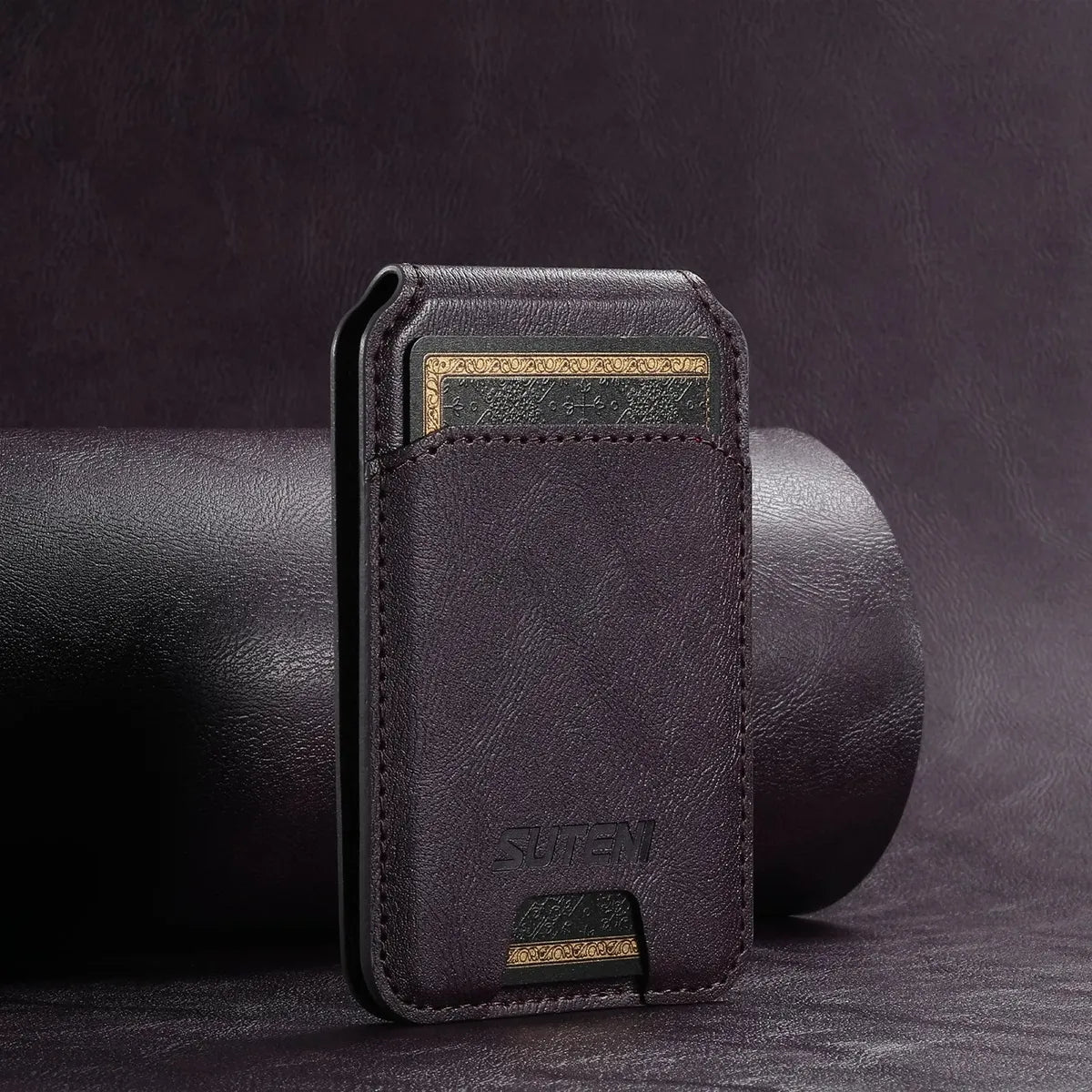 Buy Magnetic Wallet & Phone Stand,Classic Magnetic Card Holder Wallet S2 at Caseles-Brown, 