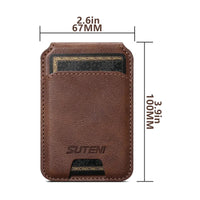 Buy Magnetic Wallet & Phone Stand,Classic Magnetic Card Holder Wallet S2 at Caseles-Brown, 