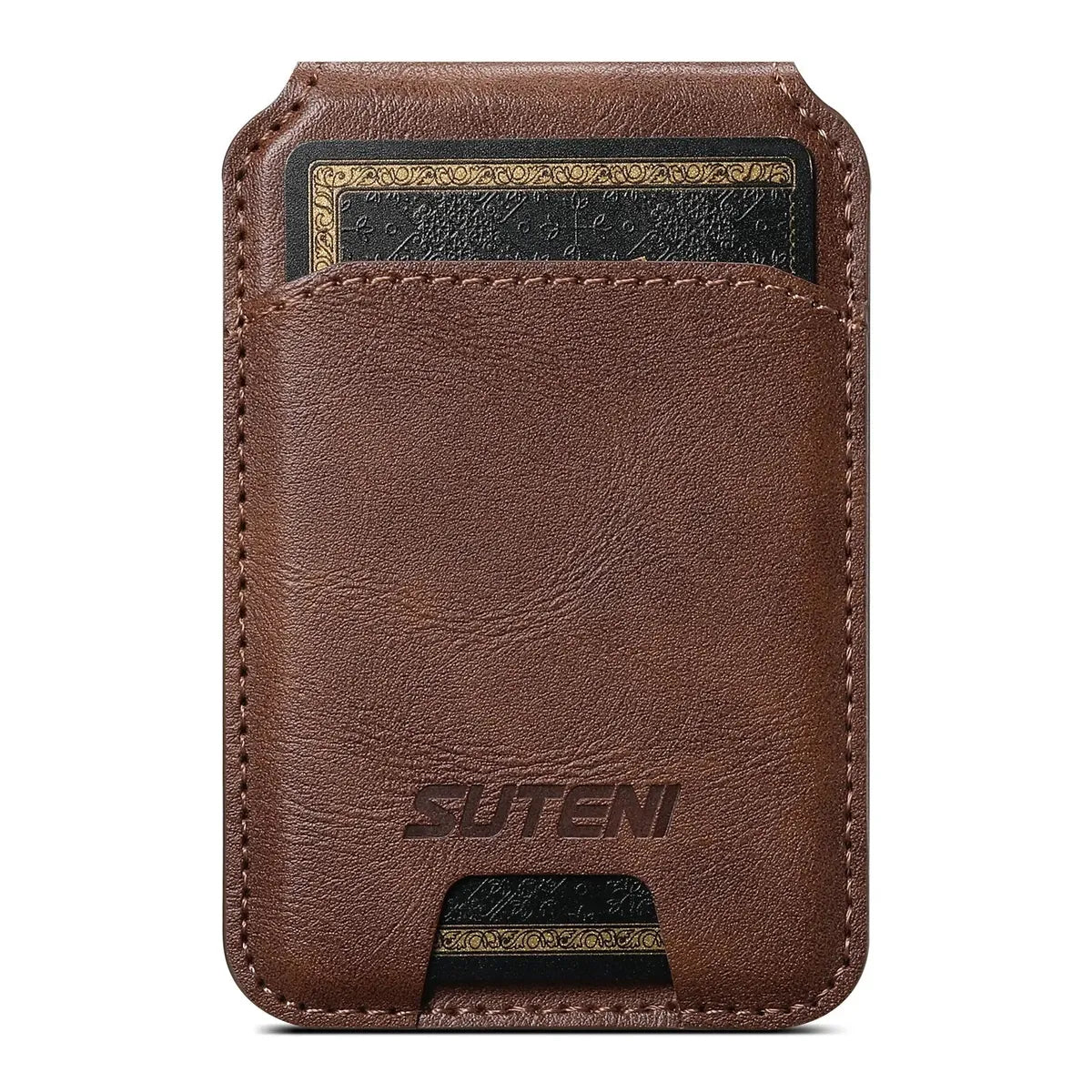 Buy Magnetic Wallet & Phone Stand,Classic Magnetic Card Holder Wallet S2 at Caseles-Brown, 
