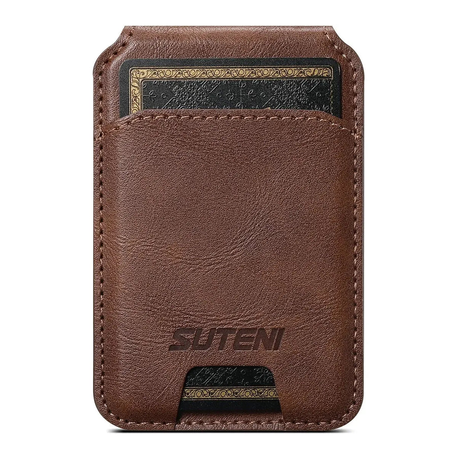 Buy Magnetic Wallet & Phone Stand,Classic Magnetic Card Holder Wallet S2 at Caseles-Brown, 