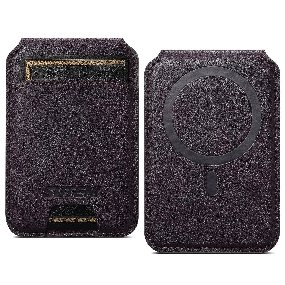 Buy Magnetic Wallet & Phone Stand,Classic Magnetic Card Holder Wallet S2 at Caseles-Purple, 