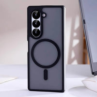 Buy Magnetic Case for Samsung Galaxy Z Fold & Flip, Slim Matte Translucent Shockproof Cover, MagSafe Compatible, Classic Magsafe Case for Galaxy Z at Caseles-Samsung Galaxy Z Fold 7, 