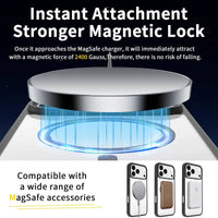 Buy MagSafe iPhone 17 Case – Anti-Scratch, Military-Grade Protection, Shockproof & Slim Design - CLEAR COLORFUL MAGSAFE IPHONE CASE at Caseles -iPhone 17 Pro Max, Black