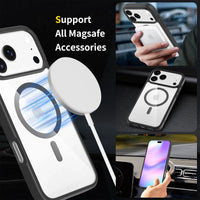 Buy MagSafe iPhone 17 Case – Anti-Scratch, Military-Grade Protection, Shockproof & Slim Design - CLEAR COLORFUL MAGSAFE IPHONE CASE at Caseles -iPhone 17 Pro Max, Black