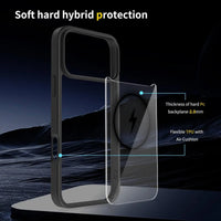 Buy MagSafe iPhone 17 Case – Anti-Scratch, Military-Grade Protection, Shockproof & Slim Design - CLEAR COLORFUL MAGSAFE IPHONE CASE at Caseles -iPhone 17 Pro Max, Black