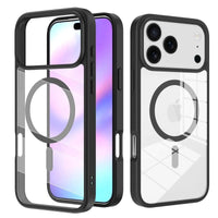 Buy MagSafe iPhone 17 Case – Anti-Scratch, Military-Grade Protection, Shockproof & Slim Design - CLEAR COLORFUL MAGSAFE IPHONE CASE at Caseles -iPhone 17 Pro Max, Black