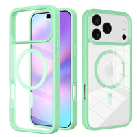Buy MagSafe iPhone 17 Case – Anti-Scratch, Military-Grade Protection, Shockproof & Slim Design - CLEAR COLORFUL MAGSAFE IPHONE CASE at Caseles -iPhone 17 Pro Max, Light Green