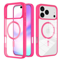 Buy MagSafe iPhone 17 Case – Anti-Scratch, Military-Grade Protection, Shockproof & Slim Design - CLEAR COLORFUL MAGSAFE IPHONE CASE at Caseles -iPhone 17 Pro Max, Pink