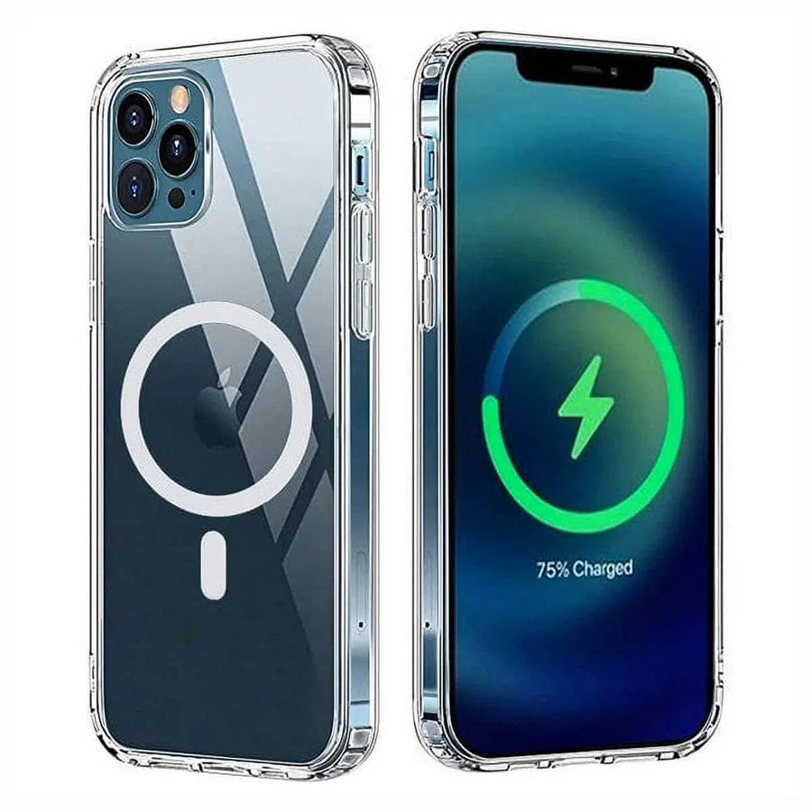 Buy Magnetic Smart Phone Case Anti-Fall for iPhone - iPhone MagSafe Clear Case at Caseles -iPhone 15 Pro Max, 
