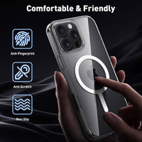 Buy Slim crystal-clear MagSafe iPhone case with strong magnetic adsorption, anti-yellowing durability, and military-grade drop protection - iPhone MagSafe Clear Case at Caseles -iPhone 17 Pro Max, 