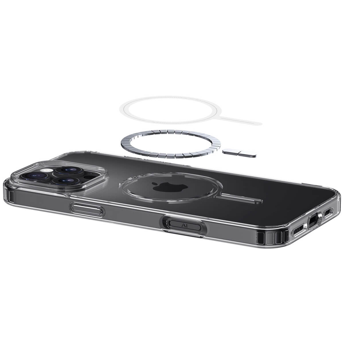 Buy Slim crystal-clear MagSafe iPhone case with strong magnetic adsorption, anti-yellowing durability, and military-grade drop protection - iPhone MagSafe Clear Case at Caseles -iPhone 17 Pro Max, 