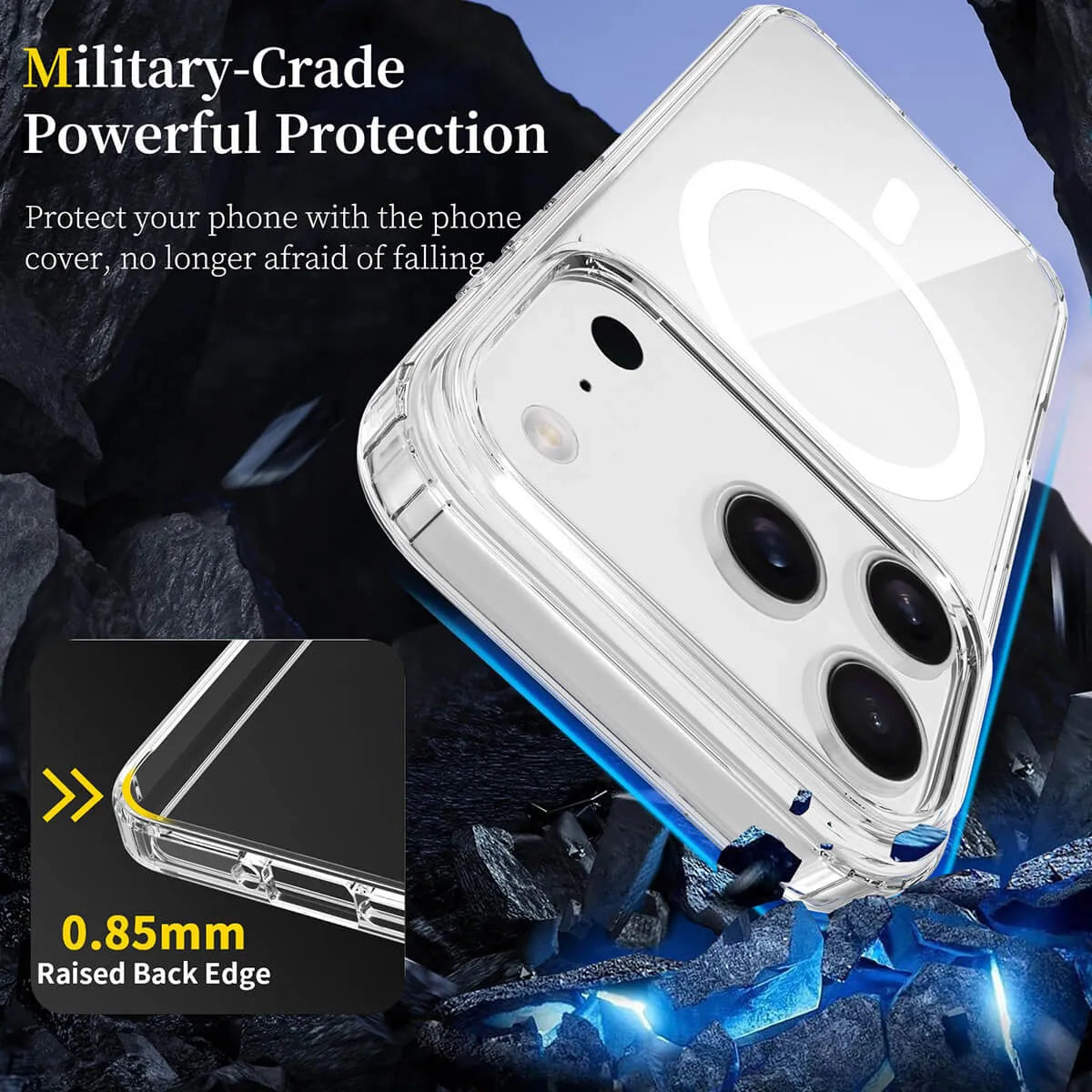 Buy MagSafe iPhone 17 Case – Anti-Scratch, Military-Grade Protection, Shockproof & Slim Design - MagSafe Clear Case at for iPhone at Caseles -iPhone 17 Pro Max, Clear