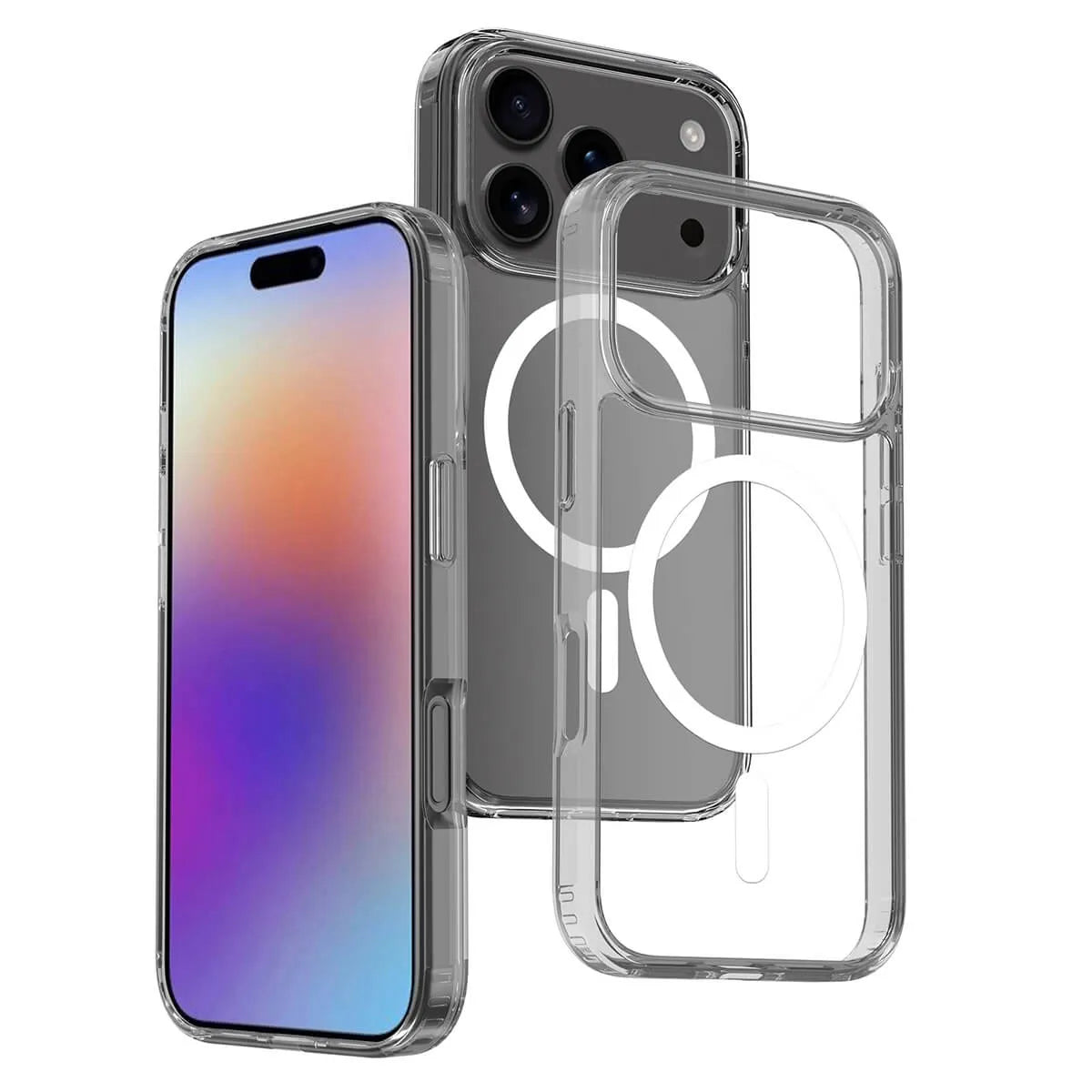 Buy MagSafe iPhone 17 Case – Anti-Scratch, Military-Grade Protection, Shockproof & Slim Design - MagSafe Clear Case at for iPhone at Caseles -iPhone 17 Pro Max, Gray