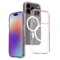 Buy MagSafe iPhone 17 Case – Anti-Scratch, Military-Grade Protection, Shockproof & Slim Design - MagSafe Clear Case at for iPhone at Caseles -iPhone 17 Pro Max, Pink