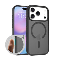 Buy MagSafe iPhone 17 Case with Camera Button, Military-Grade Protection - iPhone MagSafe Clear Case at Caseles -iPhone 17 Pro Max, Gray