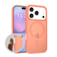 Buy MagSafe iPhone 17 Case with Camera Button, Military-Grade Protection - iPhone MagSafe Clear Case at Caseles -iPhone 17 Pro Max, Orange