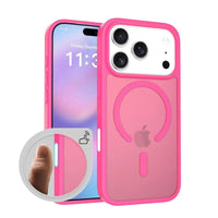Buy MagSafe iPhone 17 Case with Camera Button, Military-Grade Protection - iPhone MagSafe Clear Case at Caseles -iPhone 17 Pro Max, Pink