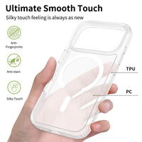 Buy MagSafe iPhone 17 Case with Camera Button, Military-Grade Protection - iPhone MagSafe Clear Case at Caseles -iPhone 17 Pro Max, White
