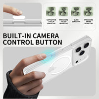 Buy MagSafe iPhone 17 Case with Camera Button, Military-Grade Protection - iPhone MagSafe Clear Case at Caseles -iPhone 17 Pro Max, White