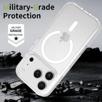 Buy MagSafe iPhone 17 Case with Camera Button, Military-Grade Protection - iPhone MagSafe Clear Case at Caseles -iPhone 17 Pro Max, White