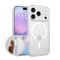 Buy MagSafe iPhone 17 Case with Camera Button, Military-Grade Protection - iPhone MagSafe Clear Case at Caseles -iPhone 17 Pro Max, White